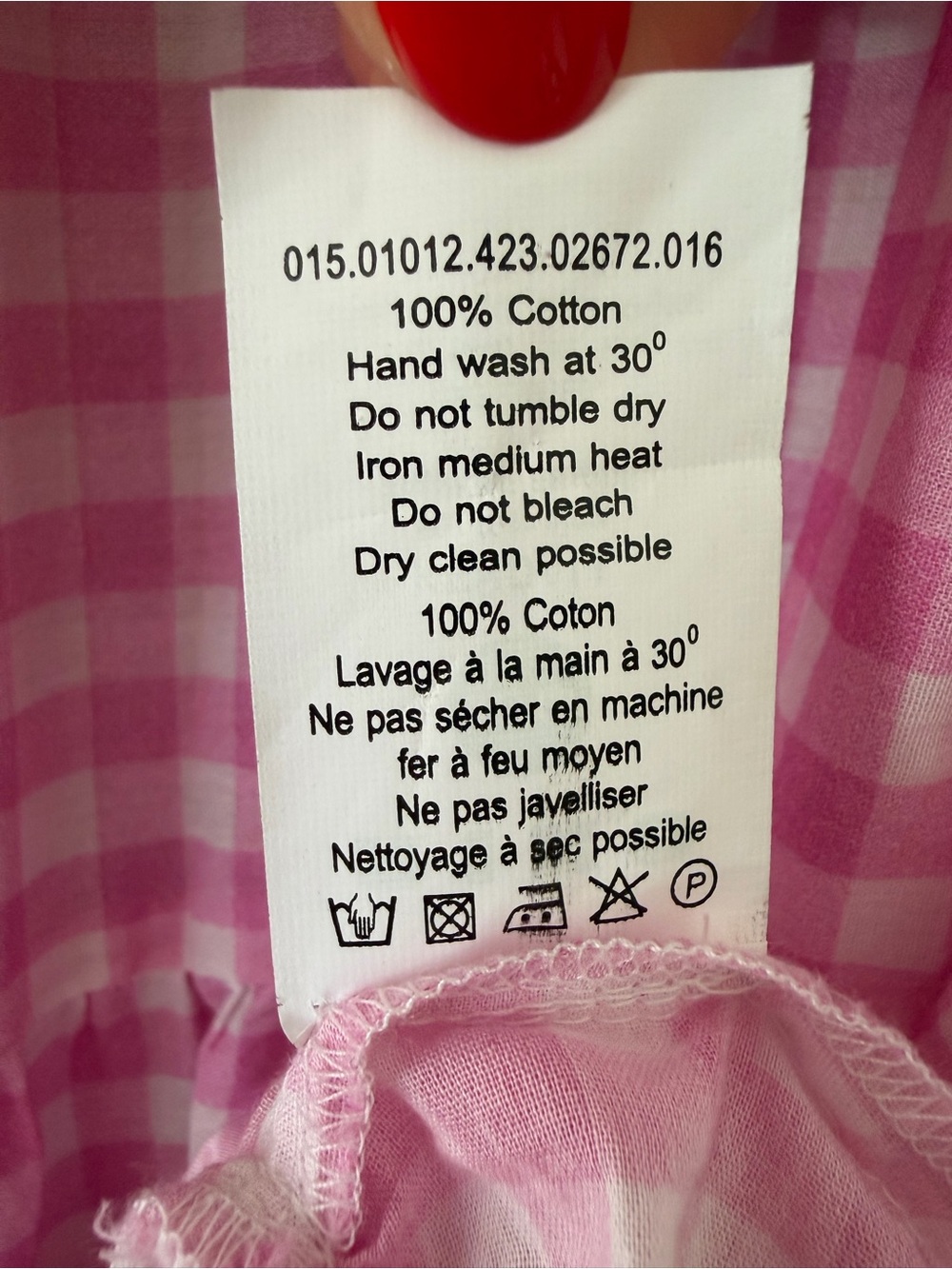 NWT - Kendall Cotton Pink Gingham Midi Dress (XL) - Picture 11 of 13